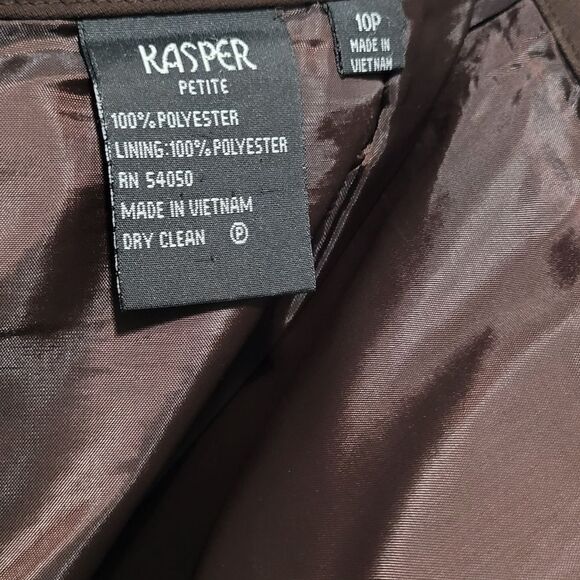 Kasper brown 3pc business suit 10P - Picture 10 of 10